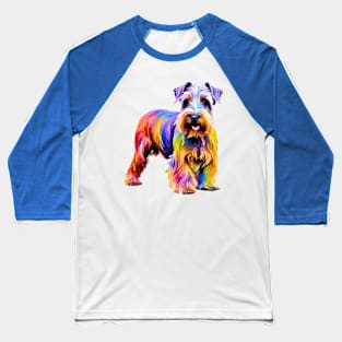 Pop-Art Cesky Terrier Impressionism Baseball T-Shirt